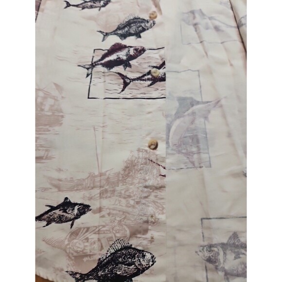 Munsingwear Mens XL Button Down Short Sleeve Fish Shirt Outdoors - Picture 14 of 16